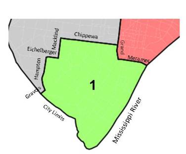 Outline of District 1 Boundaries