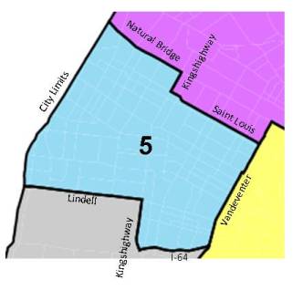 Outline of District 5 Boundaries